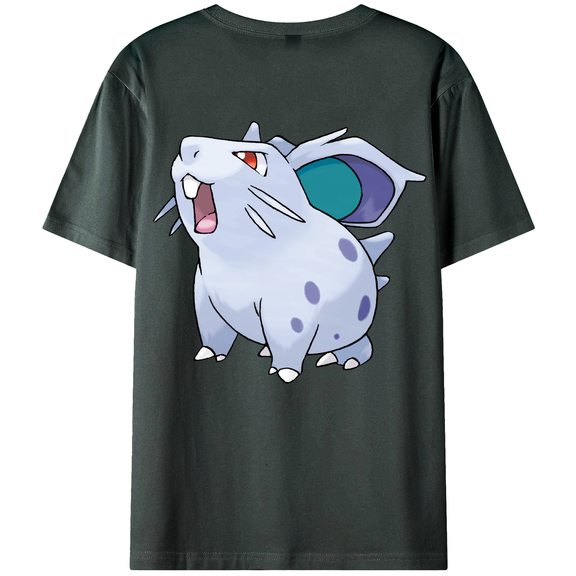 （画像用） ポケットモンスター Pokémon 綿100％ メンズ半袖Tシャツ（バックプリント） 通気性